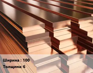 Полоса шина медная 100х6